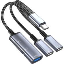 Str Store CR64 Type-C 5 In 1 Çok Fonksiyonlu Otg Hub – Type-C Kulaklık Girişi, 60W Pd Hızlı Şarj, Sd & Micro Sd Kart Okuyucu ve USB 2.0 Adaptör