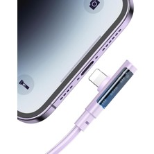 Str Store CA-3414 Usb-A To Lightning 20W 3A L Tip Hızlı Şarj Kablosu 1.8m Mor