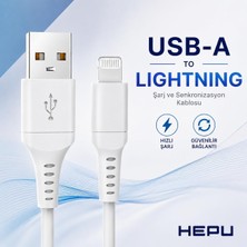 Str Store HP-NYK005 Nova Series Usb-A To Lightning 3.1A Hızlı Şarj ve Veri Transfer Kablosu (1 Metre) – iPhone iPad ve Lightning Destekli Apple Cihazları ile Uyumlu Beyaz