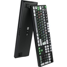 Str Store HK510 Mekanik Prelubed Switch Hot Swap Rgb Tri-Mode Kablosuz/bluetooth Full Türkçe Gaming Klavye