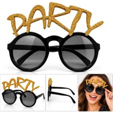 Str Store Altın Simli Party Yazılı Parti Gözlüğü