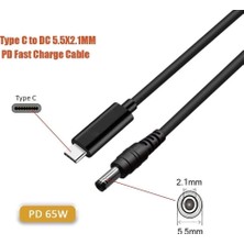 Str Store Parcbeny 1342 Type C To Dc 12V Pd 5.5 * 2.5mm Adaptör 1 Metre Çevirici Power Şarj Kablosu Type C Pd Power Supply Cable Uç2:dc 5.5 * 2.5mm (5.5 * 2.1mm ile Uyumludur Kullanılabilir))