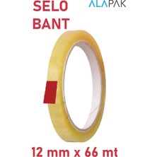 Alapak Ofis Bandı 12MMX66M Şeffaf ( Selobant - Para Bandı )