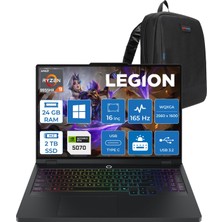 Lenovo Legion Pro 5 A16AFR10 Amd Ryzen™ 9 9955HX Aı 24GB Ddr5 2tb SSD 8GB/RTX5070/115W 16"165Hz Wqxga (2560X1600) OLED 1100NITS WINDOWS11PRO Gaming Pc W83F2001XTRP05+ZETTAÇANTA