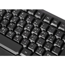 Str Store KB-700, USB Arabic-Us Layout Multimedia Klavye, Siyah