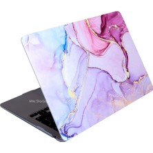 Str Store MacBook Air 13.3 Inç Kılıf A1932 A2179 A2337 M1 Uyumlu Hard Case Sert Koruyucu Kapak Premium Desenli Ince Hafif Laptop Kılıfı - Lavanta Düşü