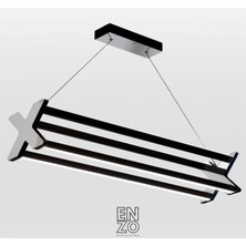 Enzo Light Model X Ada Mutfak & Mutfak Masası Modern Lineer Sarkıt Füme Kumandalı Dimmerli