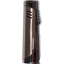 Parmida Üç Torch Pürmüz Gunmetal Delicili Metal Puro Çakmağı