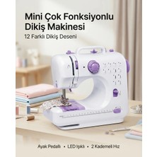 Str Store Ev Tipi Mini Dikiş Makinesi Ayak Pedallı LED Aydınlatmalı 12 Farklı Dikiş Desenli