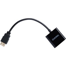 BSD Dark Dk-Hd-Ahdmıxvga4 0.15METRE Hdmı-Vga (D) Görüntü Adaptörü Siyah 1080P