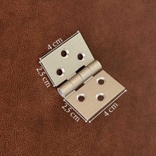 Koldoor Star Köşeli Geniş Alüminyum Yaprak Menteşe 4x2,5 cm 4 Adet