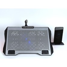 Str Store GA47 Gaming Dizüstü Bilgisayar Soğutucu Laptop Standı 12CM Fan Rgb LED Telefon Tutucu Yükseklik Ayarlı