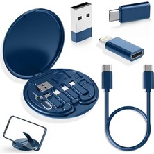 Str Store Store 60W Çok Fonksiyonlu Seyahat Şarj Kiti Standlı ve Tip C Mikro Veri Aktarım, Stand Dahil (Karışık Renk) Asorti