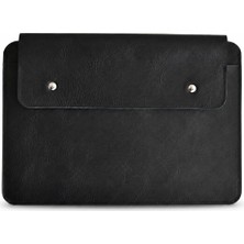 Str Store Hakiki Deri Laptop Kılıfı 13-14 Inç MacBook Air & Pro Uyumlu (Siyah)