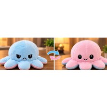 Toys Çift Taraflı Duygulu Ahtapot Peluş – Pembe Mavi Ters Çevrilebilir Peluş Oyuncak 11