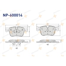 Peugeot 308 2013- Fren Balata Ön 304 mm Diskler Icin 1609898580 Nextpart