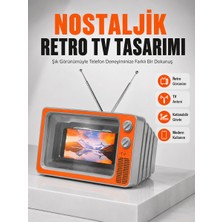 Str Store 12 Inç Telefon Ekran Büyütücü Retro Tv Tasarımlı Hd Fresnel Lens Taşınabilir Mobil Ekran Büyütücü