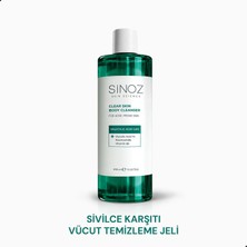 Sinoz Clear Skin Body Cleanser Sivilce Karşıtı Vücut Temizleme Jeli 400 ml