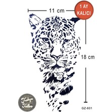 Trakya Tattoo 1 Ay Kalıcı Hayalet Dövme Yarım Kol Leopar Geçici Dövme GZ-601