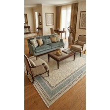 Selçuk Halı Nazar Halı Boğaziçi Mavi Krem 160 x 230 Salon Oturma Odası Halısı