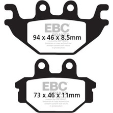 Ebc Motosiklet Ebc FA377HH Yamaha MT125 / R125 14-21 Sınter Arka Fren Balatası