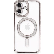 Str Store Apple iPhone 16 Plus Kılıf Joke Simli Magneticsafe Kılıf - Pembe