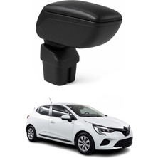 Omac Renault Clio 2019-2025 Adaptörlü Model Uyumlu Kolçak Kol Dayama Siyah Suni Deri Araca Özel
