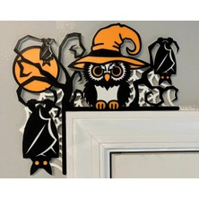 Szd Design Cadılar Bayramı Halloween Baykuş Kapı ve Pencere Çerçevesi Köşe Dekoru