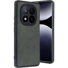 Str Store Xiaomi Redmi Note 14 Pro 5g Kılıf Aras Deri Kapak - Koyu Yeşil