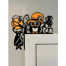 Szd Design Cadılar Bayramı Halloween Gizemli Baykuş Kapı ve Pencere Köşe Dekoru