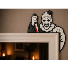 Szd Design Cadılar Bayramı Halloween Korku Palyaçosu Kapı ve Pencere Çerçevesi Köşe Dekoru