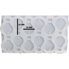 Depposite Epoksi Silikon Kalıp Çoklu Kapadokya Balonu Kolye Anahtarlık Küpe Kalıbı 45X30 mm 12 Li