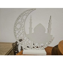 Szd Design Hilal Içinde Cami Silüeti Modern Masaüstü Ramazan Dekoru
