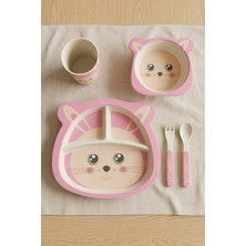 Cooker Meowlet 5 Parça Bambu Çocuk Mama Seti YK7004