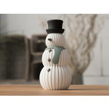 Szd Design Minimal Çizgili Kardan Adam – Modern Japandi & Scandi Dekorasyonu