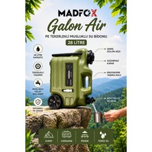 Madfox Galon Air Pe Tekerlekli Musluklu Kamp Su Bidonu 28 Litre