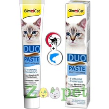 Gimcat Multi-Vitamin Duo Paste Balık Lezzeti 50 gr 12 Vitaminli Kedi Ödülü