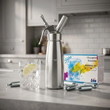 Epinox Pastry Şanti Sifonu 500 ml ve Liss Soda Sifonu Tüpü 10'lu