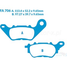 Ebc Motosiklet Ebc SFAC706 Yamaha Xmax 125 - XMAX300 Carbon Arka Fren Balatası