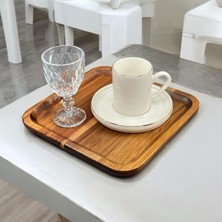 Str Store Akasya Kare Sunum Servis Tabağı Tabak 20CM