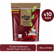 Efor Çay Efor Tiryaki Jumbo Demlik Poşet Siyah Çay 40 gr x 25 Adet -10\'lu Koli