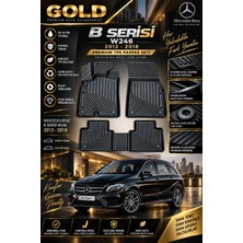 Mercedes-Benz B Serisi W246 2013-2018 Uyumlu 3D Tpe Oto Paspas – Araca Özel Tam Uyumlu Havuzlu Kokusuz Kaymaz 4 Parça Paspas Seti