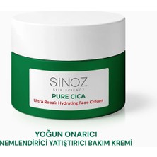 Sinoz Pure Cica Yoğun Onarıcı Yatıştırıcı Nemlendirici Bakım Kremi Tahriş Olmuş Hasarlı Ciltler İçin 50 ml
