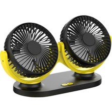 Str Store Konfulon FS07 Çift Pervaneli Masaüstü Soğutma Fanı - Siyah