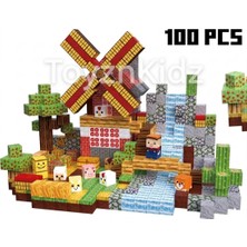 ToyznKidz 100 Parça Manyetik Küp Blok Çiftlik Evi Temalı Yapı Taşı (2.0 cm)