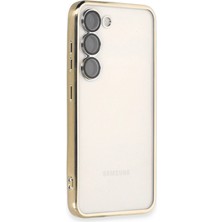 Str Store Samsung Galaxy S23 Plus Kılıf Razer Lensli Silikon - Gold