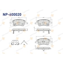 Hyundai Elantra 2015- Fren Balata Ön Ikazli Tel Delikli Ince Kulakli 58101-G2A00 Nextpart