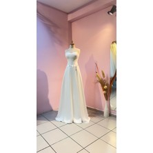S&G Gelinlik Kırık Beyaz Lez Dantel Gelinlik ve Nikah Elbisesi
