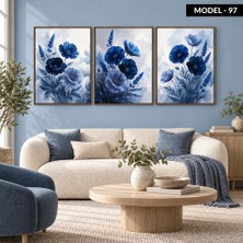 Akıllı Kağıt Yapışkanlı Keçe Tablo - Poster Çiçek (Model- 97)