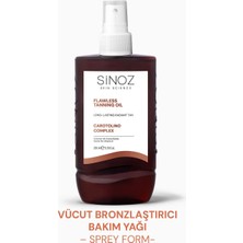 Sinoz Kusursuz Bronzlaştırıcı Sprey Güneş Yağı -Hindistan Cevizi Kakao Havuç Yağı İçeren- 200 ml